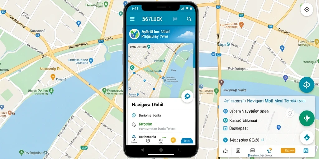 Antarmuka aplikasi 567LUCK menampilkan rute yang jelas dan cuaca terkini.