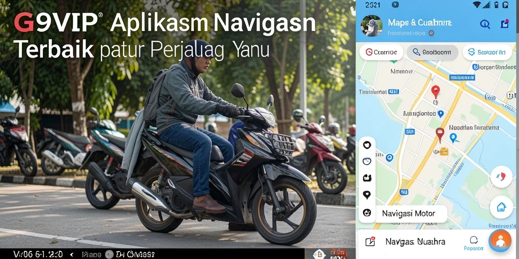 Tampilan antarmuka G9VIP yang informatif untuk navigasi motor.