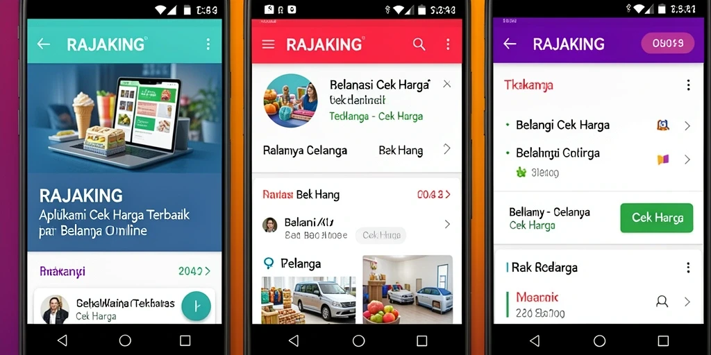 Tampilan antarmuka aplikasi RAJAKING yang sederhana dan menarik.