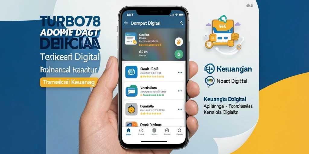 Tampilan antarmuka TURBO78 yang modern dan fungsional untuk Dompet Digital.